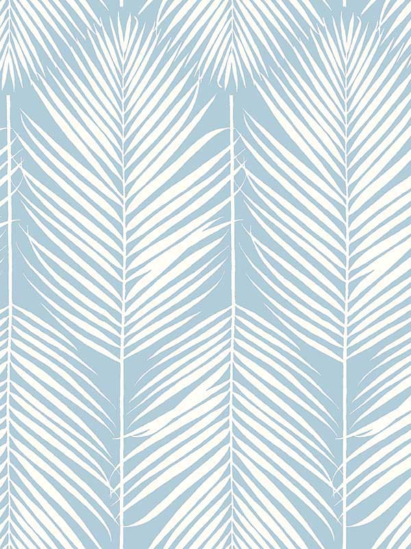 Palm Silhouette Peel and Stick wallpaper in hampton blue color - pattern number NW39812 - by NextWall in the Peel and Stick Wallpaper by Nextwall collection