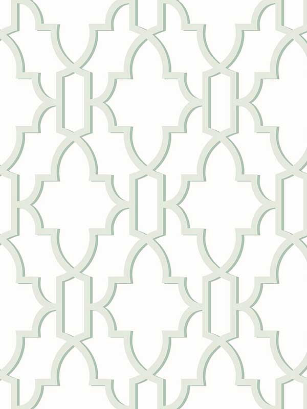 Coastal Lattice Peel and Stick fabric in seaglass color - pattern number LN21104 - by NextWall in the Peel and Stick Wallpaper by Lillian August Luxe Haven collection