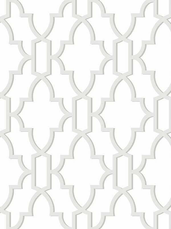 Coastal Lattice Peel and Stick fabric in harbor mist color - pattern number LN21105 - by NextWall in the Peel and Stick Wallpaper by Lillian August Luxe Haven collection