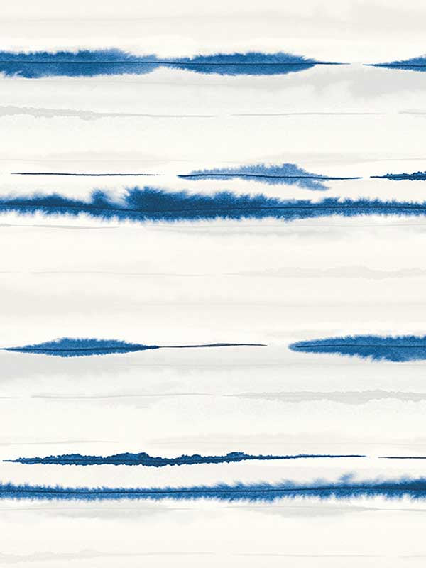 Horizon Stripe Peel and Stick fabric in blue oasis color - pattern number LN20602 - by NextWall in the Peel and Stick Wallpaper by Lillian August Luxe Haven collection