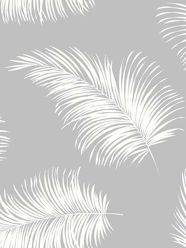 Tossed Palm Peel and Stick fabric in harbor mist color - pattern number LN20315 - by NextWall in the Peel and Stick Wallpaper by Lillian August Luxe Haven collection