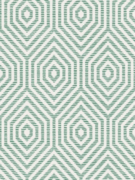 Hexagon Geometric fabric in moss green color - pattern number TP80504 - by Pelican Prints in the Maui Maui collection