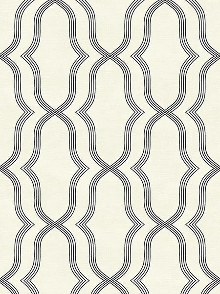 Geometric fabric in ebony color - pattern number TP82000 - by Pelican Prints in the Maui Maui collection