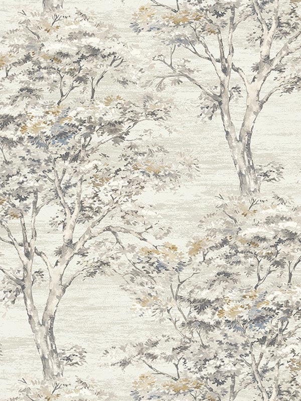 Tree Metallic wallpaper in 31308 color - pattern number SE31308 - by Pelican Prints in the Suede 2 collection