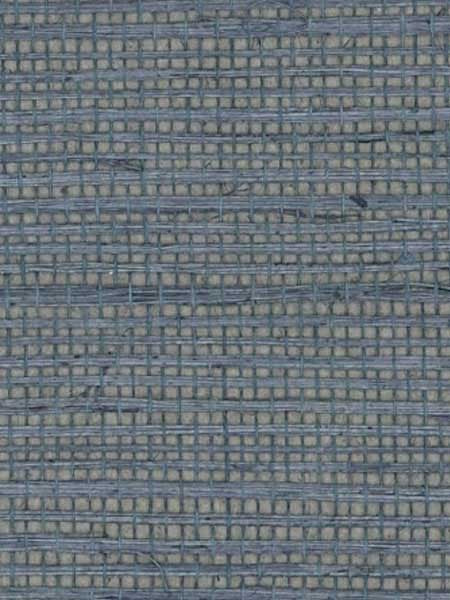 Sisal fabric in blue color - pattern number RH6058 - by Wallquest in the Natural Textures collection