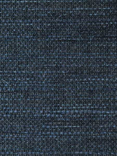 Sisal fabric in navy color - pattern number RH6064 - by Wallquest in the Natural Textures collection