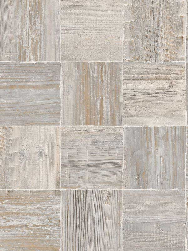 Wood Squares wallpaper in gray color - pattern number EH70306 - by Pelican Prints in the Maya collection