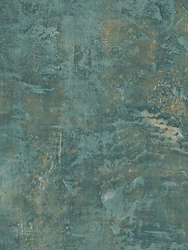 Faux wallpaper in aqua teal color - pattern number EH71504 - by Pelican Prints in the Maya collection