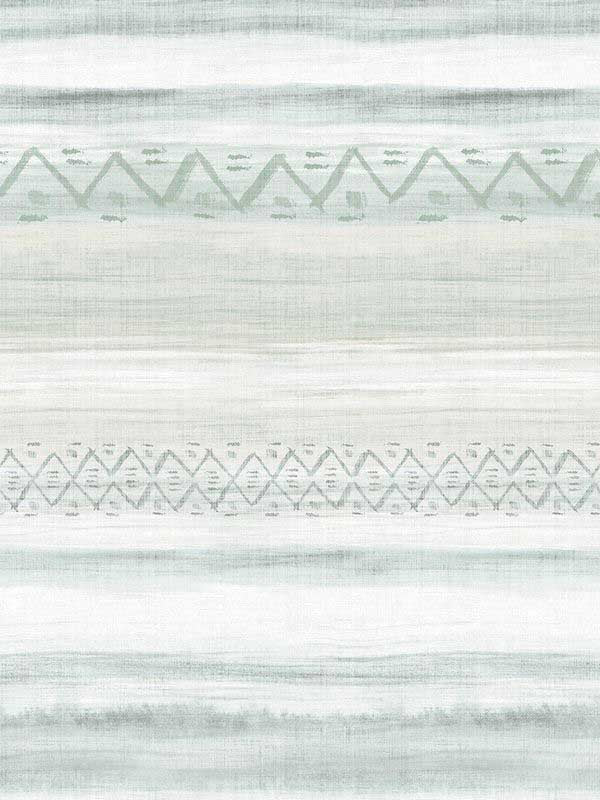 Tribal Stripe wallpaper in green color - pattern number EH72304 - by Pelican Prints in the Maya collection