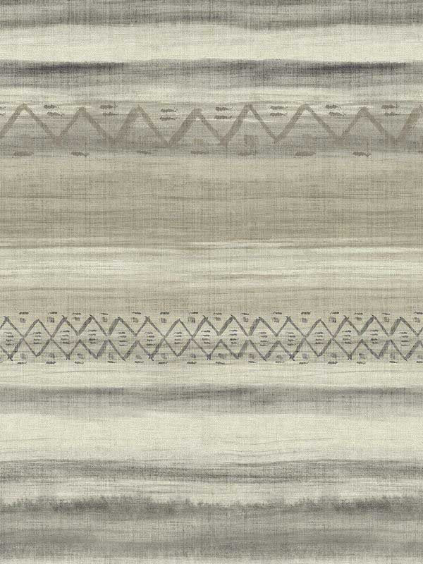 Tribal Stripe wallpaper in black color - pattern number EH72307 - by Pelican Prints in the Maya collection