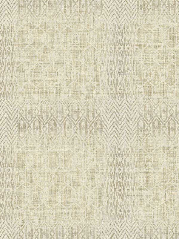 Geometric Patchwork wallpaper in warm neutral beige color - pattern number EH72608 - by Pelican Prints in the Maya collection