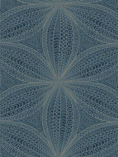 Star Flower fabric in blue color - pattern number SK90402 - by Pelican Prints in the Skyline collection