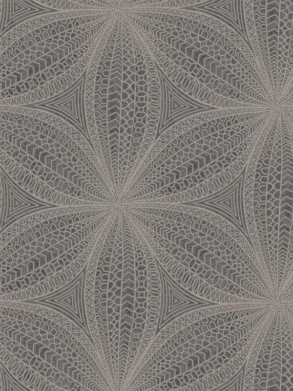 Star Flower fabric in gray color - pattern number SK90410 - by Pelican Prints in the Skyline collection