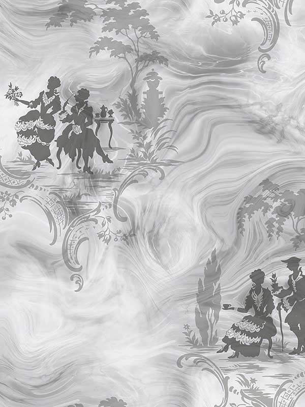 Smoke Date fabric in sterling color - pattern number FJ41309 - by Mayflower in the Sanctuary collection