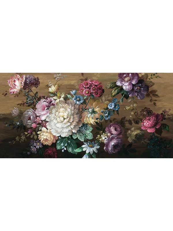 Floradunda 9 Panel fabric in multicolor color - pattern number CN30000M - by Wallquest in the Charleston collection
