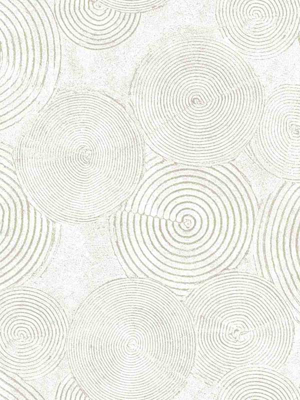 Ring Faux fabric in white and off white color - pattern number CN30300 - by Wallquest in the Charleston collection