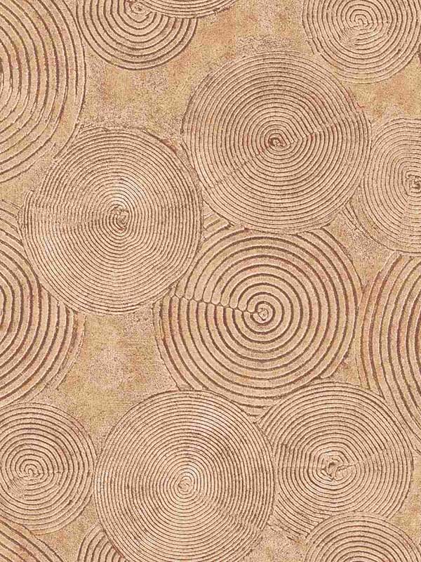 Ring Faux fabric in copper and bronze color - pattern number CN30301 - by Wallquest in the Charleston collection