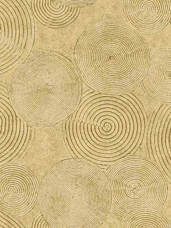 Ring Faux fabric in copper and bronze color - pattern number CN30305 - by Wallquest in the Charleston collection
