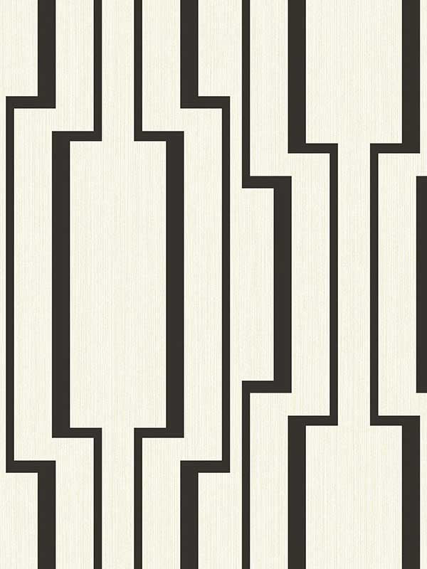 Large Geo fabric in onyx color - pattern number 1302510 - by Seabrook in the Black and White by Etten Gallerie collection