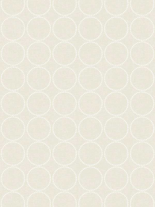 Small Circles fabric in ivory color - pattern number 1820910 - by Seabrook in the Black and White by Etten Gallerie collection