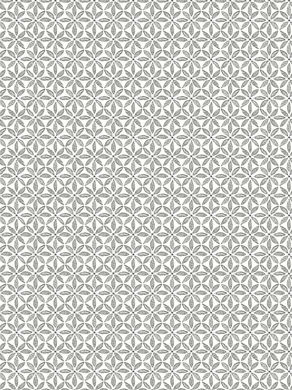 Jellia Petal Geometric fabric in charcoal color - pattern number 3122-10613 - by Chesapeake in the Flora and Fauna collection