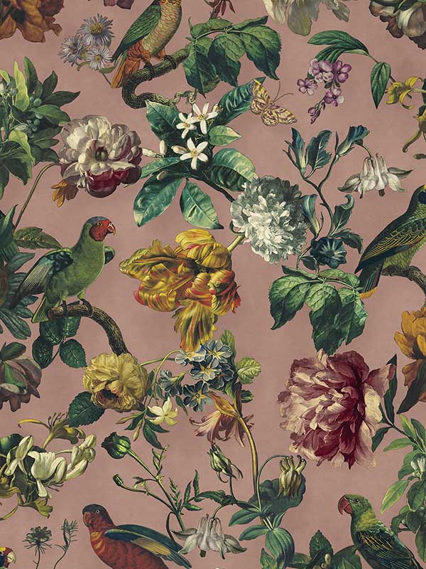 Claude Floral fabric in blush color - pattern number 307304 - by Eijffinger in the Museum Eijffinger collection