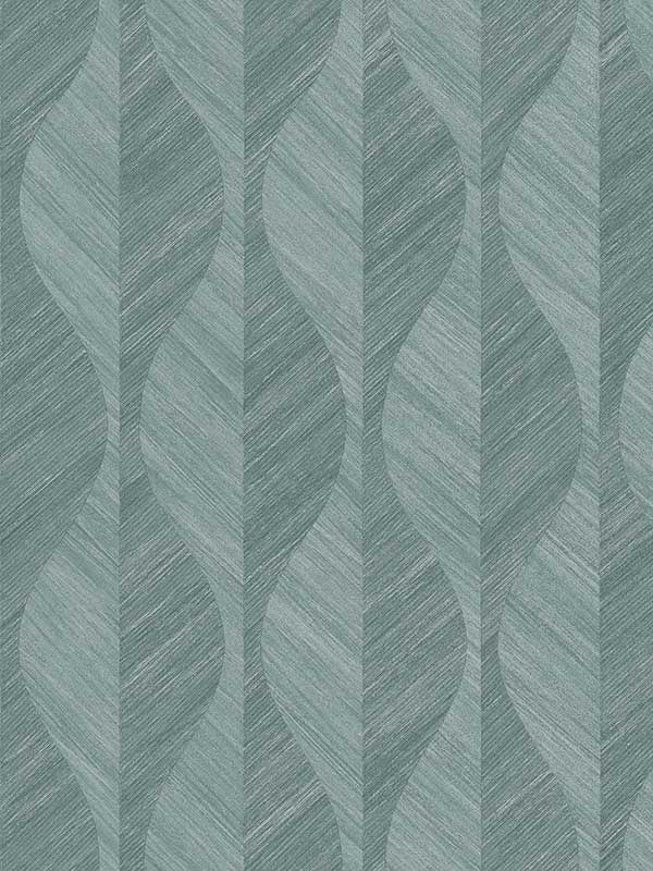 Oresome Ogee fabric in teal color - pattern number 4025-82505 - by Advantage in the Radiance collection