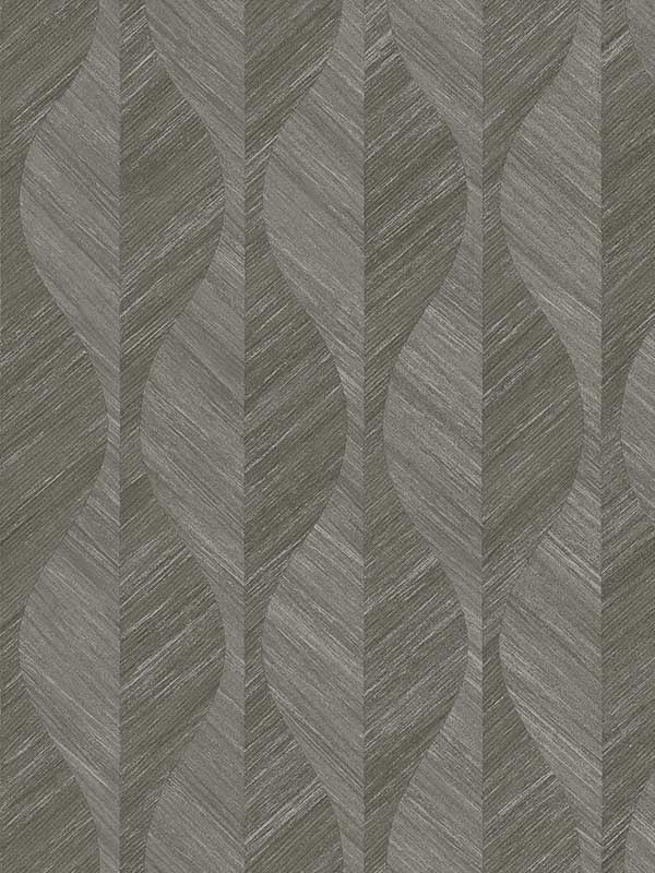 Oresome Ogee fabric in dark grey color - pattern number 4025-82509 - by Advantage in the Radiance collection