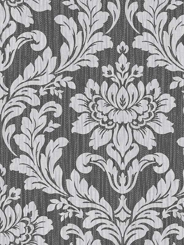 Galois Damask fabric in silver color - pattern number 4025-82517 - by Advantage in the Radiance collection