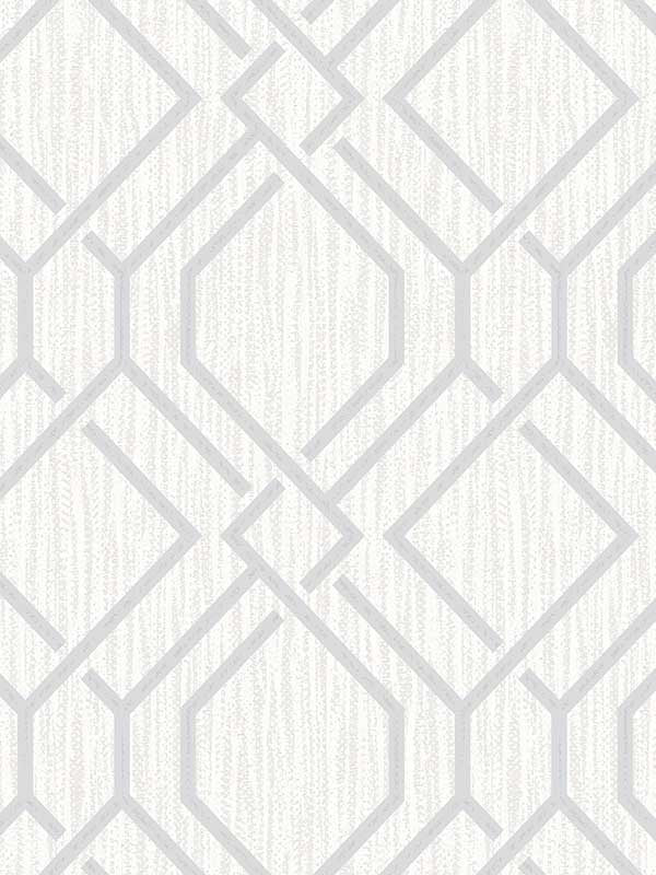 Frege Trellis fabric in silver color - pattern number 4025-82525 - by Advantage in the Radiance collection