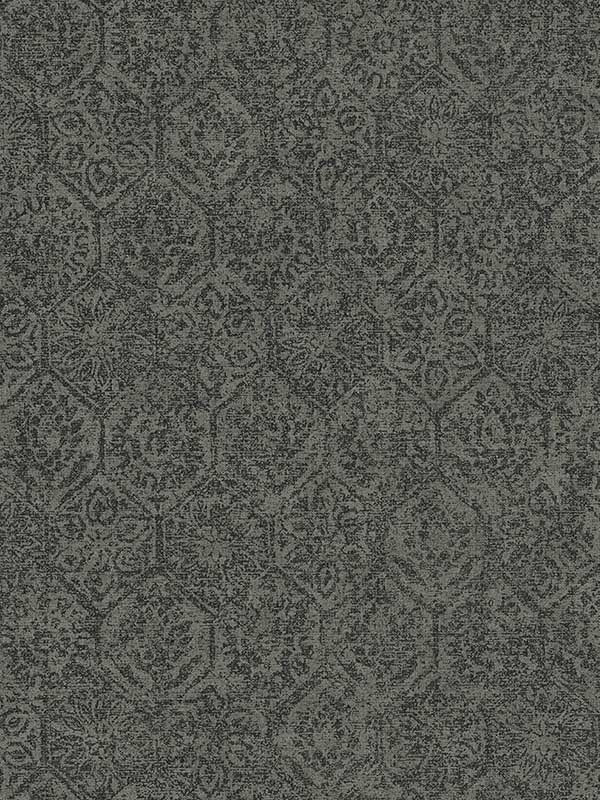 Edsel Geometric fabric in charcoal color - pattern number 4044-380223 - by Advantage in the Cuba collection