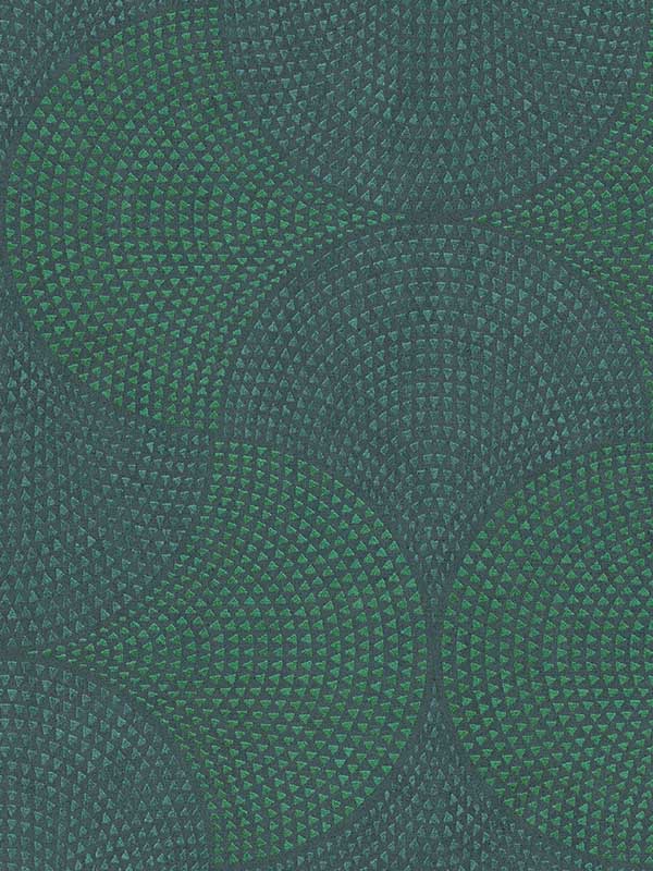 Bel Air Fan wallpaper in teal color - pattern number 4044-380271 - by Advantage in the Cuba collection