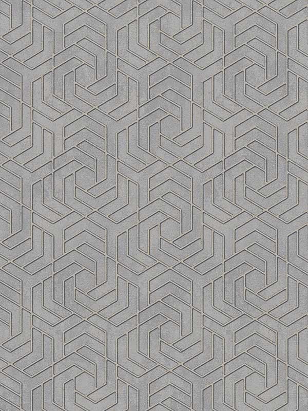 Tama Geometric fabric in grey color - pattern number 4035-32610 - by Advantage in the Windsong collection
