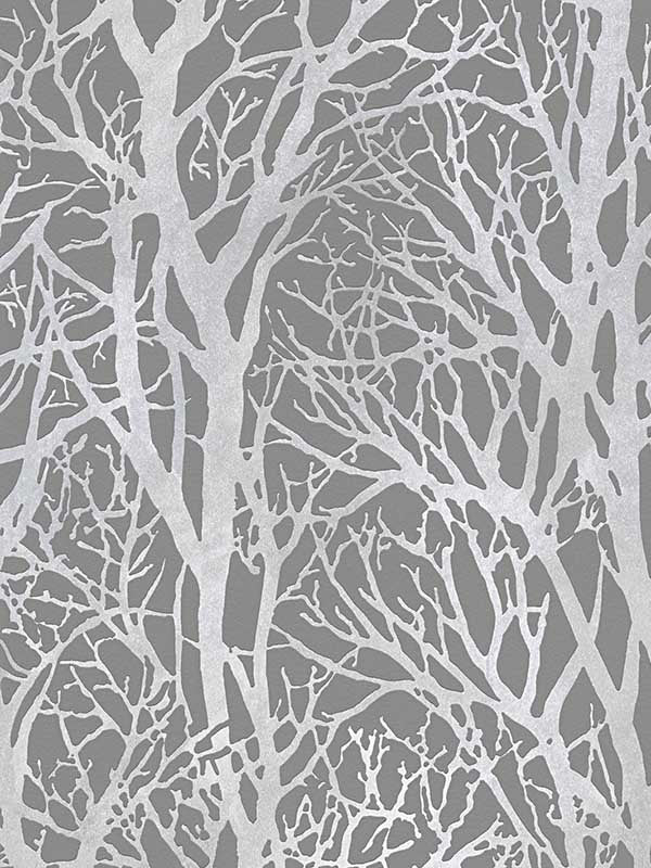 Yasuo Tree Branch fabric in grey color - pattern number 4035-300943 - by Advantage in the Windsong collection