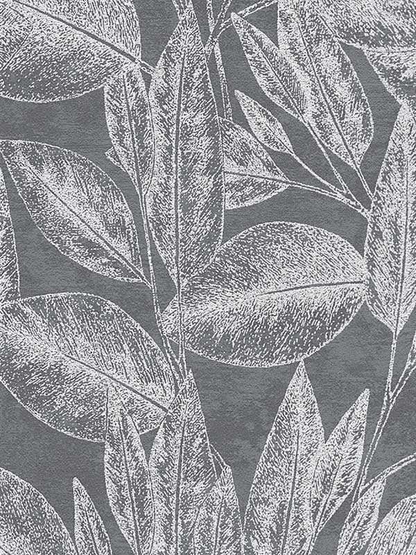 Suki Leaves fabric in grey color - pattern number 4035-378364 - by Advantage in the Windsong collection