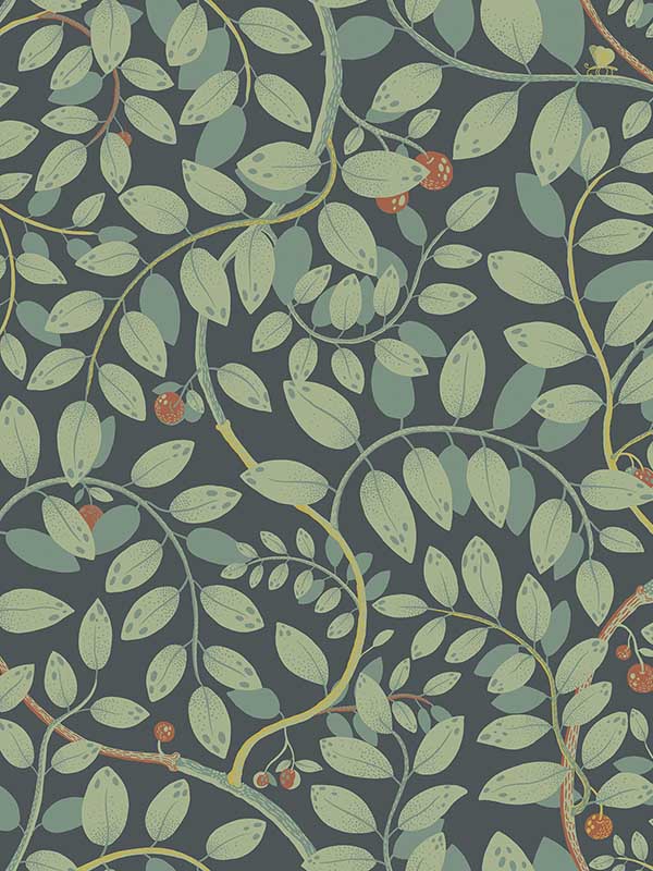 Kirke Leafy Vines fabric in turquoise color - pattern number 2932-65105 - by A Street Prints in the Lina collection