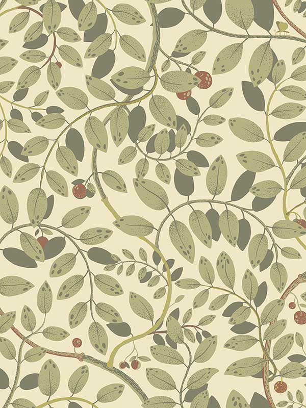Kirke Leafy Vines fabric in green color - pattern number 2932-65107 - by A Street Prints in the Lina collection