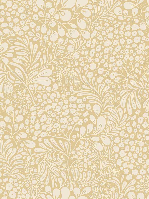 Siv Botanical fabric in butter color - pattern number 2932-65128 - by A Street Prints in the Lina collection