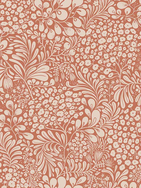 Siv Botanical fabric in red color - pattern number 2932-65133 - by A Street Prints in the Lina collection