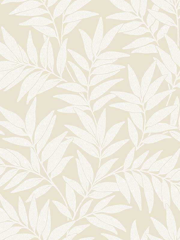 Morris Leaf wallpaper in taupe color - pattern number 2970-26125 - by A Street Prints in the Revival collection