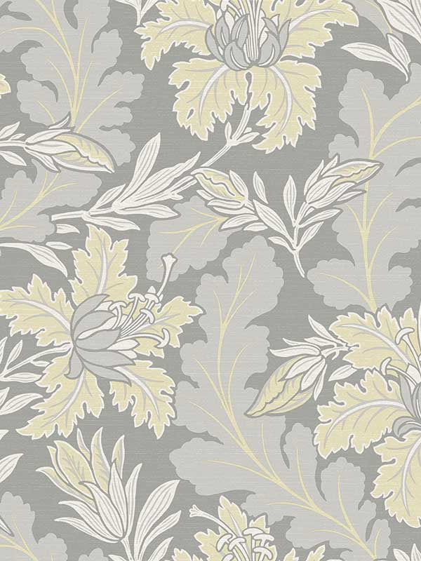Butterfield Floral wallpaper in light grey color - pattern number 2970-26142 - by A Street Prints in the Revival collection