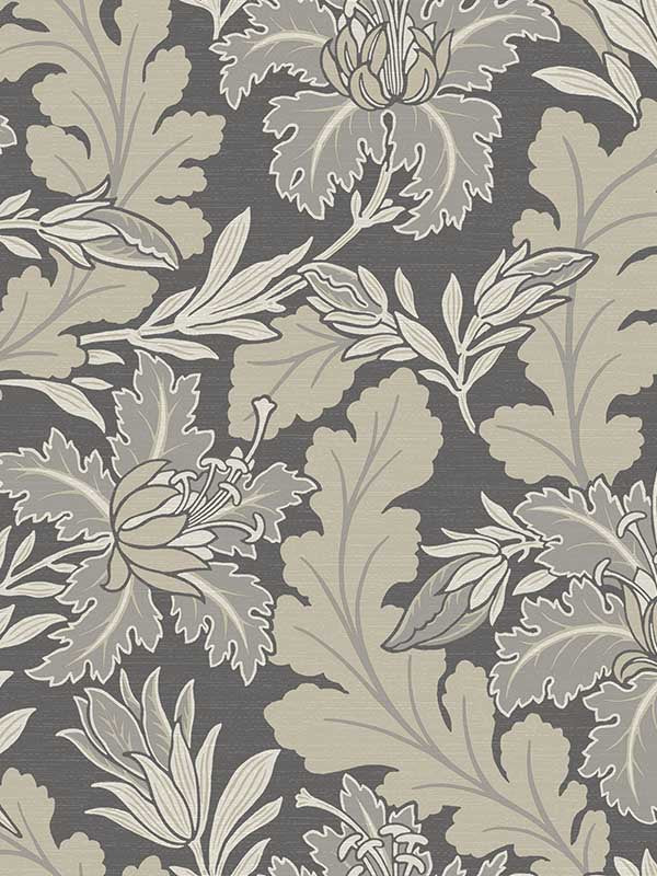Butterfield Floral wallpaper in grey color - pattern number 2970-26143 - by A Street Prints in the Revival collection