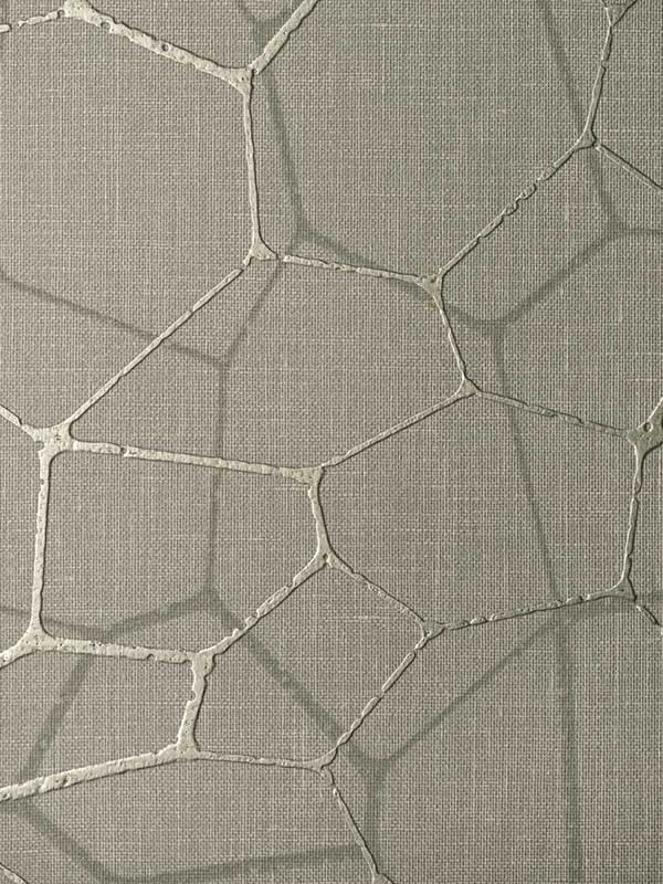 Villasana wallpaper in pewter color - pattern number WFT1634.WT.0 - by Winfield Thybony in the Natural Textiles collection