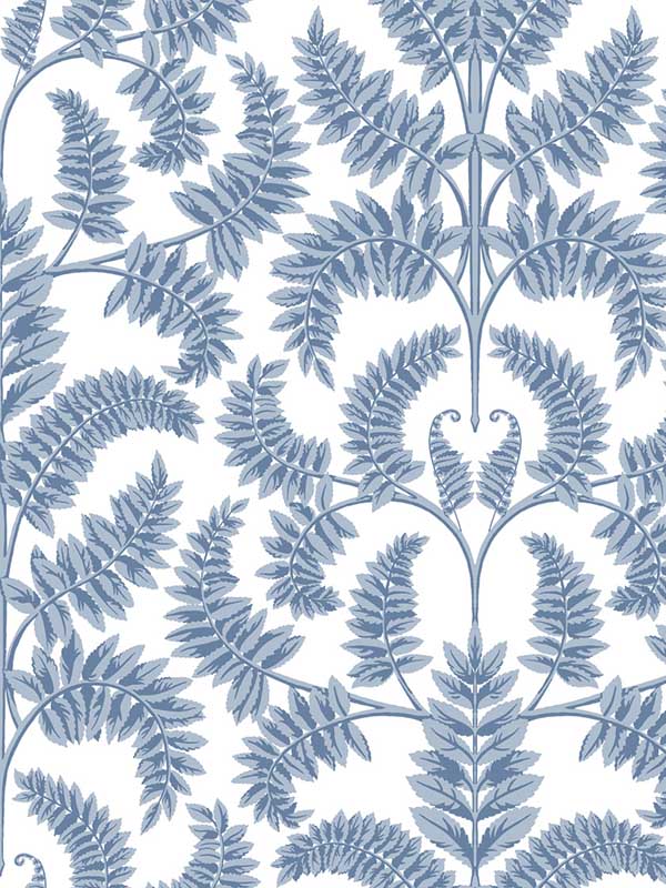 Royal Fern Damask fabric in blue color - pattern number DM4962 - by York in the Damask Resource Library collection