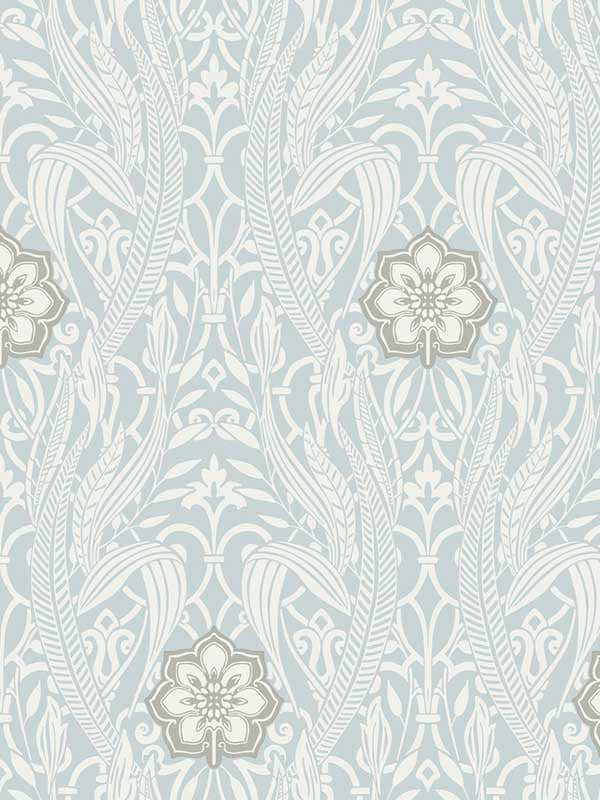 Gatsby Damask wallpaper in blue color - pattern number DM4991 - by York in the Damask Resource Library collection