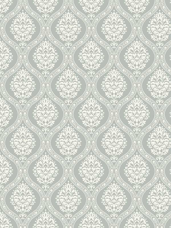 Petite Ogee wallpaper in green color - pattern number DM5028 - by York in the Damask Resource Library collection