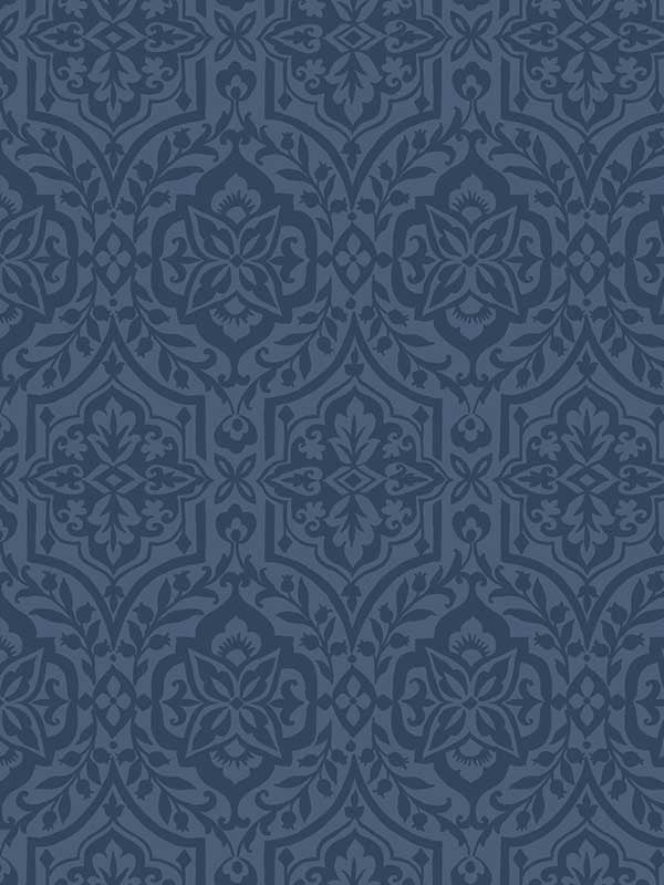 Cathedral Damask fabric in blue color - pattern number DM5037 - by York in the Damask Resource Library collection