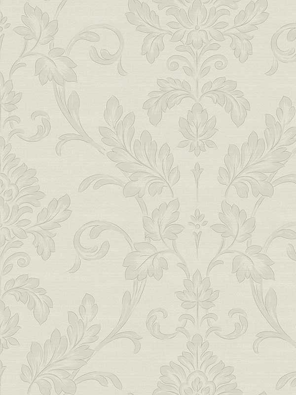 Antonella Scroll fabric in silver color - pattern number 4058-21786 - by Brewster in the Italian Silk collection