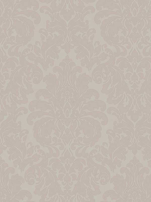 Betina Damask fabric in rose color - pattern number 4058-24805 - by Brewster in the Italian Silk collection