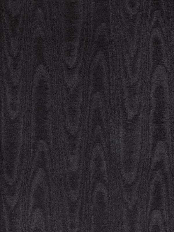 Angelina Moire fabric in black color - pattern number 4058-24819 - by Brewster in the Italian Silk collection